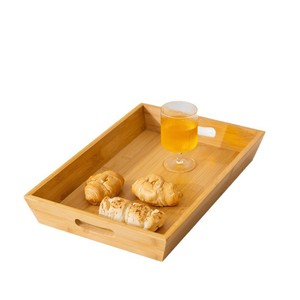 Autonomy Slanted Bamboo <b>Tray</b> With Handle For Tea Serving And Dessert Plating 30x20cm - Product Image 5