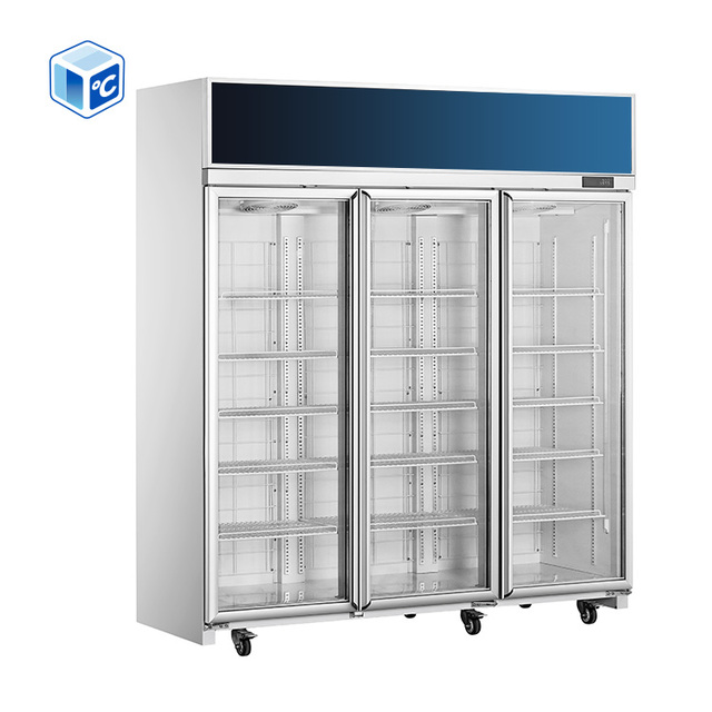 OEM ODM Commercial Vertical Freezer 1Door 2Door 3Door Refrigerator Two Door Glass Refrigerators Beverage Drinks Display Freezers