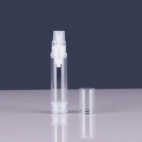 Botol Pompa Tanpa Udara, 5Ml 10Ml AS Kecil untuk Lotion Air Semprot Serum Penguji Perawatan Kulit Minyak
