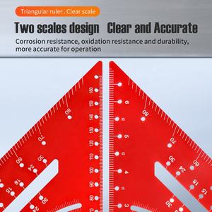 <span class=keywords><strong>2</strong></span> in 1 lega di alluminio 7 "alto grado trave quadrato triangolo righello per la lavorazione del legno e carpenteria strumento di misurazione Layout - Product Image 6