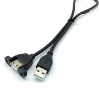 Câble d'extension pour montage sur panneau USB2.0 USB 2.0 Type A mâle à femelle Câble d'extension pour montage sur panneau avec vis pour oreilles