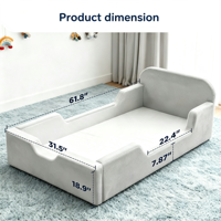 Nouveau lit souple pour tout-petits 2026, lit de sol en velours pour enfants avec mousse haute densité, pour chambre à coucher, mobilier enfant, compressé sous vide