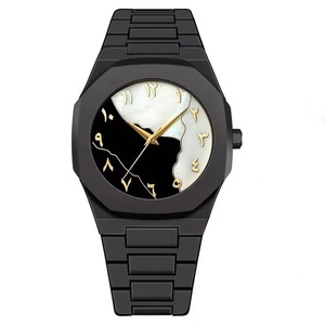 Montre à quartz pour homme Drioshipping, mode décontractée, étanche, chiffres arabes, calendrier, largeur du bracelet 20 mm, cadran 40 mm - Product Image 5