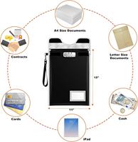 Sacs de rangement pour documents en tissu de fibre de verre avec revêtement en silicone, écologiques, durables, imperméables, ignifuges, sûrs et portables, avec fermeture