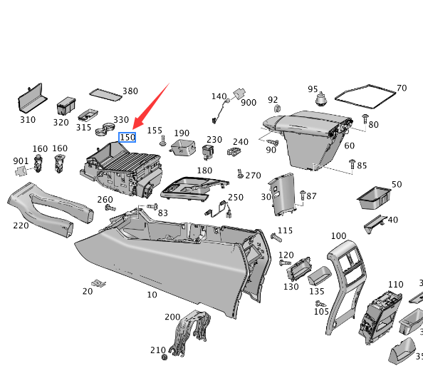 1666805802 Center Console Cup Holder Shutter Roller Blind Cover for Mercedes Benz W166 ML300 ML350 C292 ML GL GLE 166 680 58 02