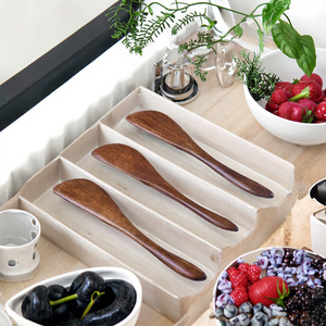 Espátulas de madera gruesas para mantequilla, crema, queso y mermelada, estilo SI, en stock - Product Image 2