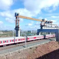 Système de pontage mobile pour la construction de ponts, Lanceur de poutres, Moteur, Engrenage, Levage de poutres de pont en béton