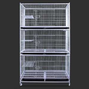 Cage multicouche en fer moderne pour animaux de compagnie avec motif solide respirant pour chats et chiens - Product Image 5