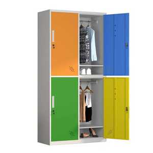 Thay Đổi Hộp Phòng Cá Nhân 4-Cửa Thép Key Khóa Kim Loại Hiện Đại <span class=keywords><strong>Locker</strong></span> Cho Phòng Tập Thể Dục Văn Phòng Trường Lưu Trữ - Product Image 3