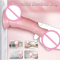 Dildos Realistas JT de Silicona con Ventosa, Juguetes Sexuales Anales, con Correa y sin Correa, Transparentes, Rosados, Juguetes Sexuales para Adultos para Lesbianas