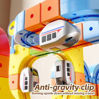 Juego de Tren Eléctrico RC, Creativo, STEM, DIY, Ensamblaje 3D, Rieles Magnéticos, Bloques de Construcción, Juguetes de Ensamblaje para Niños