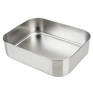 Microwave Safe Stainless Steel Rectangle <b>Lunch</b> <b>Box</b> Tiffin <b>Box</b> 1200ml Capacity Freshness Preservation Portable Single Tier - Product Image 1