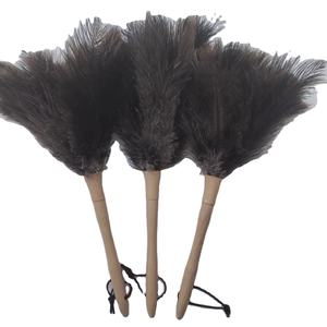 16 pouces Real Fluffy Grey Natural Cleaning Supplies <span class=keywords><strong>Plumeau</strong></span> d'autruche pour le nettoyage - Product Image 1