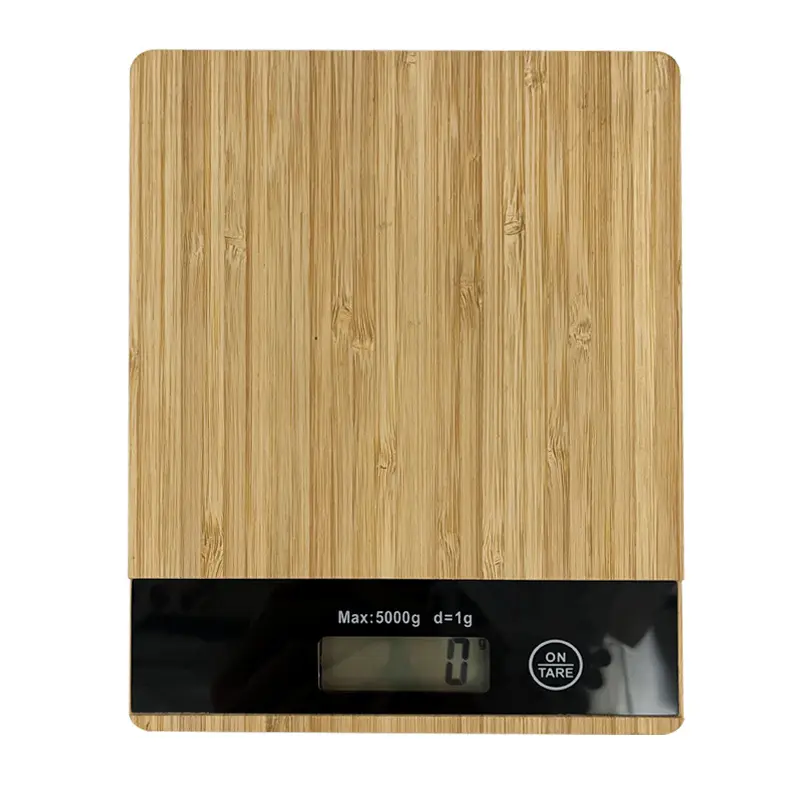 Balance électronique de cuisine pour petits aliments Matériaux médicinaux de cuisson Balance en bambou avec écran LCD