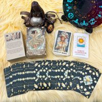 Vente en gros de la carte de tarot XINKE Ethereal Bloom, 78 cartes, carton écologique, impression couleur intégrale, guide, boîte, lecture spirituelle