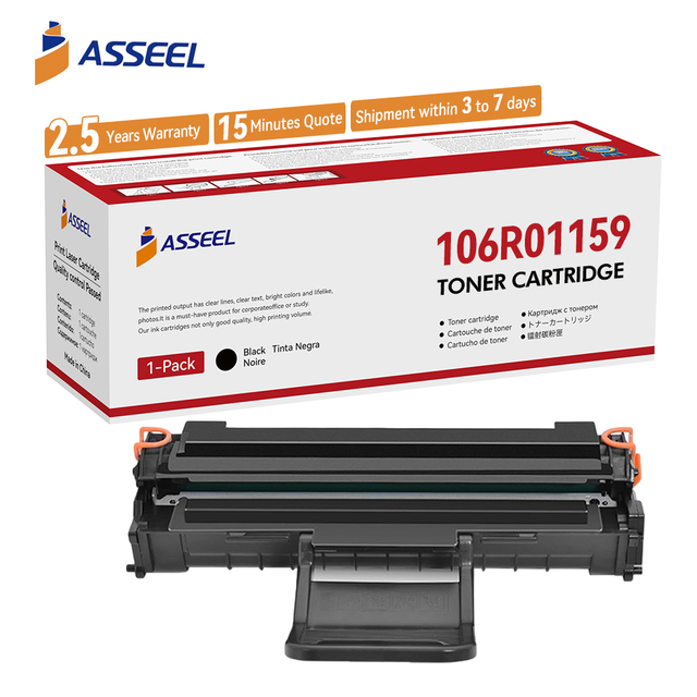 ASSEEL Printer Cartridge X3117 106R01159   Black Compatible High Quality Toner Supplier with  Xerox  Phaser 3117/3124/3125/3125N