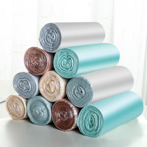 Bio compostable 13-20 gallons cuisine et salle de bain cordon sacs poubelle petits plastique PE organique rose bleu noir clair quantité minimale de commande 100 pièces - Product Image 2