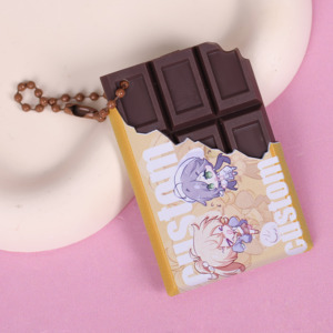 3D nhựa sô cô la Keychain phim hoạt hình tùy chỉnh tùy chỉnh Quà tặng khuyến mãi tùy chỉnh logo nhựa sô cô la móc khóa - Product Image 2