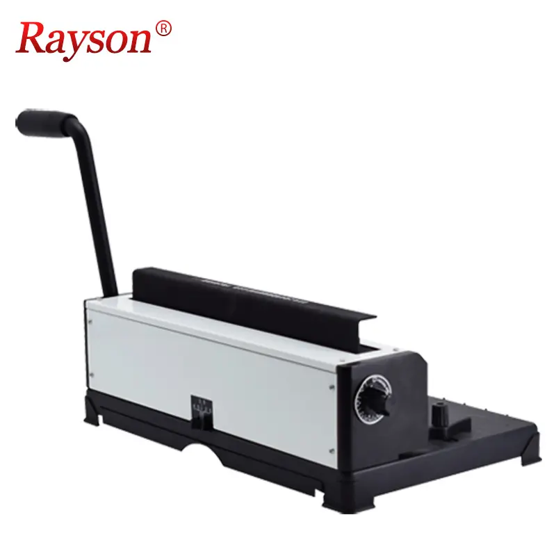 Factory binder notebook Rayson TD-13 3:1 Metal Calender Double Wire Book Binding Machine