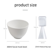 Ensemble de bols pour masque facial 5 en 1, kit d'outils de préparation de masque facial DIY avec bol, spatule, brosse en silicone pour masque facial