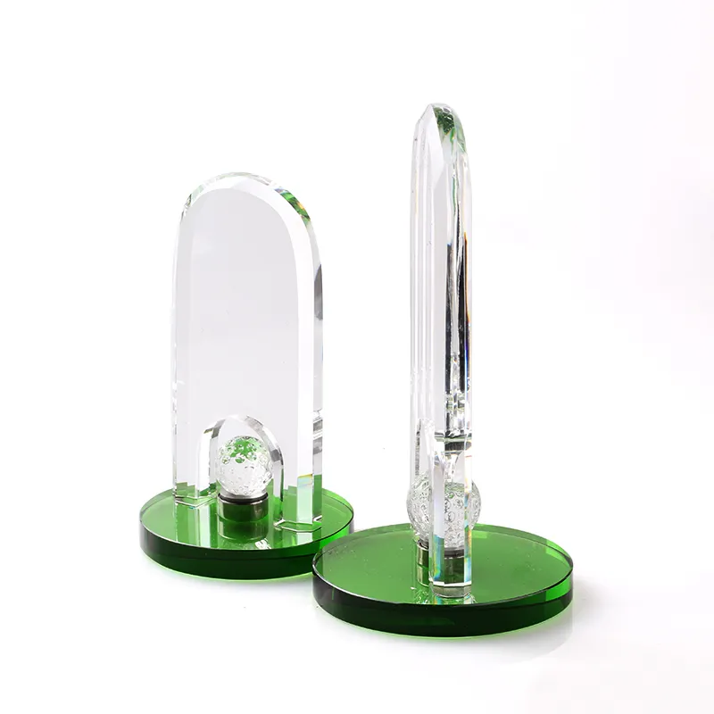 New arrival awards crystal golf trophy blank jade glass awards custom