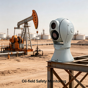 Caméra thermique PTZ à suivi automatique par IA, double objectif, pour la surveillance périmétrique des champs pétrolifères - Product Image 4