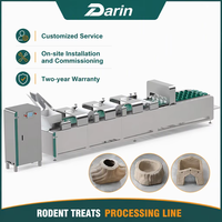 Ligne de production industrielle de friandises pour rongeurs 400 kg/h, machine d'extrusion de granulés d'aliments pour lapins en acier inoxydable, commande par moteur et PLC