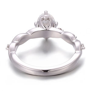 Bague en or véritable 14k 18k avec diamant de laboratoire certifié IGI DEF VVS, design personnalisé, fabrication artisanale, bijoux de mode pour couple - Product Image 2