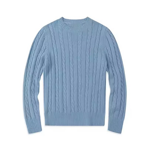 Maglione da <span class=keywords><strong>Uomo</strong></span> di Alta Qualità a Collo Alto con Maniche Lunghe, Lavorazione a Trecce e Ricamo - Product Image 5