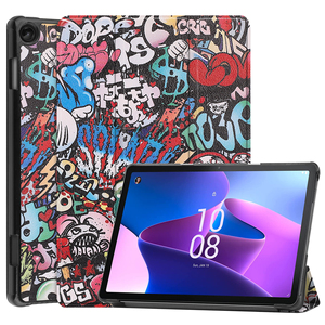 Funda Protectora de Cuero Pintada con Tapa Tríptica para Tablet <span class=keywords><strong>Lenovo</strong></span> <span class=keywords><strong>Tab</strong></span> <span class=keywords><strong>M10</strong></span> <span class=keywords><strong>3</strong></span>.ª Generación TB-328F de 10.1 Pulgadas - Product Image 1