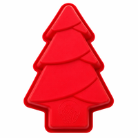 Moule à gâteau en silicone en forme d'arbre de Noël entier, plateau de cuisson pour les fêtes