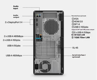 Station de travail HPS Z2G9 Z2 Tower G9 Z2 G1I Ordinateur de bureau avec processeur Intel Core I9-12900 8 Go de RAM 512 Go de SSD