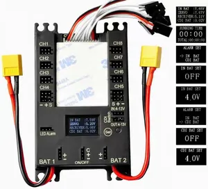 Rccskj Mini Power DP Pro 9 Channels Mini Servo Section Board Power Box Built 20A BEC CDI remote switch Gas Plane 4106SKU RC UAV