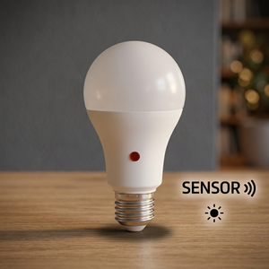 หลอดไฟ LED มาตรฐาน E27 พร้อมเซ็นเซอร์กลางวัน/กลางคืน (แสงธรรมชาติ) 11W 6000K 1100Lm 180 65x125 มม. (F-BRIGHT 2601751) - Product Image 2