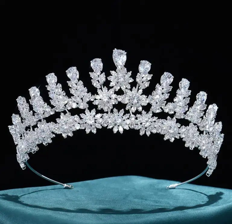 Light Luxury Euro-American Style Banquet Dress Ornaments Quinceanera Zircon Pageant And Crowns Elegant Wedding Crown Tiaras