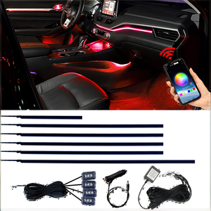 4 cái 12V <span class=keywords><strong>RGB</strong></span> LED Strip chiếu sáng cho nội thất xe hơi để kiểm soát - Product Image 3