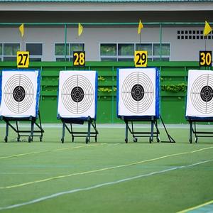 Brilliant White Circular <b>Shooting</b> Paper <b>Targets</b> 14x14cm 100pcs Non-Adhesive Indoor Outdoor Hunting Training Plastic Feather - Product Image 4