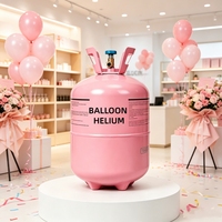 Tanque de Gas Universal para Globos de 22L con Kit de Llenado de Gran Capacidad para Eventos de Aniversario y Festivos, Infla 90 Globos