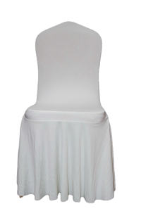 Housse de chaise avec jupe ronde, housse de chaise en spandex, taille personnalisée, extensible, durable, pour mariage, événement, décoration d'hôtel - Product Image 3