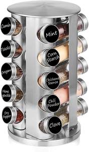 Wimming מותאם אישית 5-שכבות מתכת עגול תבלין מתלה מתלה תבלין צנצנת תבלין - Product Image 3