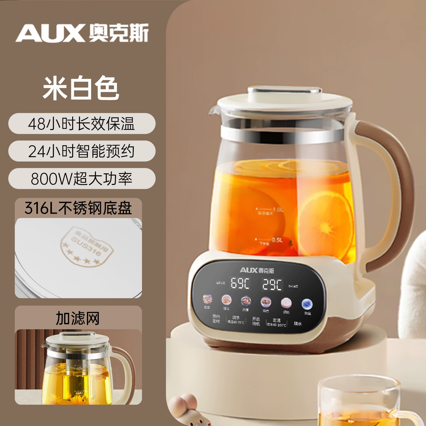 หน้าจอฟิลเตอร์สีขาวนวล [โครงเครื่อง 316L]