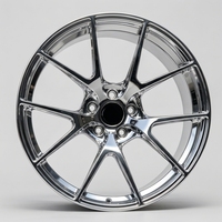 Nouvelles jantes en alliage d'aluminium forgé noir JWYC 1621 PCD 5x120/114.3/112 ET30 à rayons multiples, pour rétrofit/amélioration, avec boulons et garantie de 5 ans