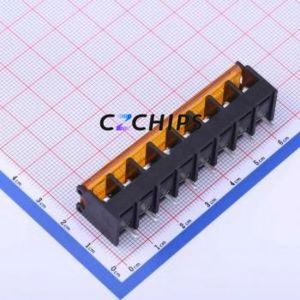 DBT50G-7.62-8P-BK-P Barrier Terminal Block Through hole,P=7.62mm Connector With Cover Plate 7.62mm 1x8P Straight Pin - Product Image 2
