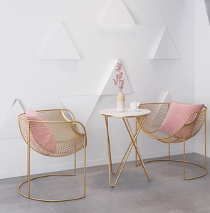 Ensemble table et chaises en fer forgé de style nordique, luxe simple, pour extérieur, cour, table basse, combinaison de meubles de jardin - Product Image 2