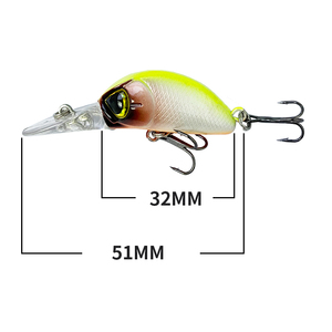 Giappone Design Pesca traballante esca da Pesca 32mm 4.4g affondamento Minnow Isca esca artificiale per spigolo pesce persico luccio il ruscello trota esca - Product Image 6