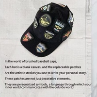 Gorra Trucker de 6 Paneles de Mezclilla Estilo Urbano Deportivo Vintage Personalizada con Logotipo de Letras en Tela Común, Hebilla Dorada de Cobre, Unisex para Adultos