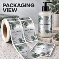 Étiquette autocollante personnalisée en BOPP pour bouteille de gel douche, pour l'emballage de bouteilles de gel douche et l'impression de logo de marque de produits de soin personnel