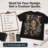 T-shirt personnalisé OEM ODM avec motif de dessin animé unique pour marque de streetwear, impression de lettres en strass, tee-shirt décontracté pour homme