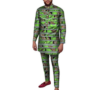 Người Đàn Ông Của Thiết Lập New Wax In Vải Top + Quần Dashiki Phi Sáp - Product Image 4