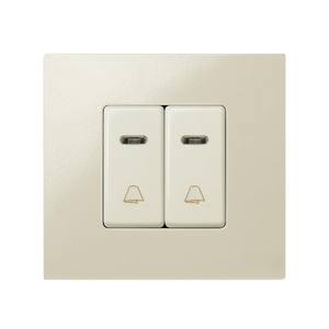 Pulsador de timbre, con diseño moderno y fácil instalación, ideal para activar sistemas de sonido y señales acústicas. - Product Image 1